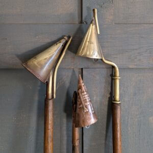 Brass & Copper Antique Candle Snuffers Lighters with Oak Handles