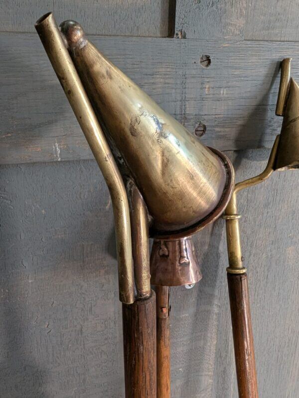 Brass & Copper Antique Candle Snuffers Lighters with Oak Handles