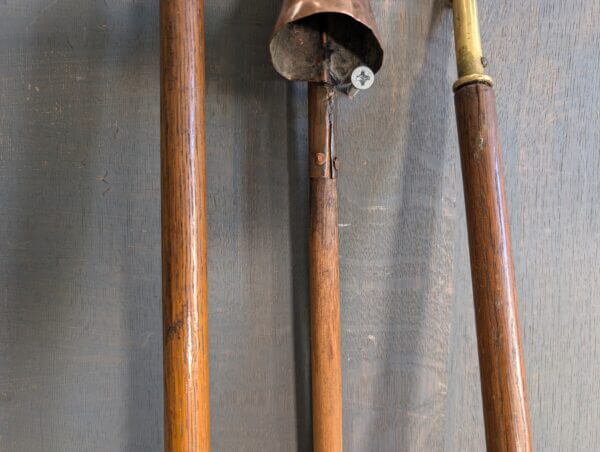 Brass & Copper Antique Candle Snuffers Lighters with Oak Handles