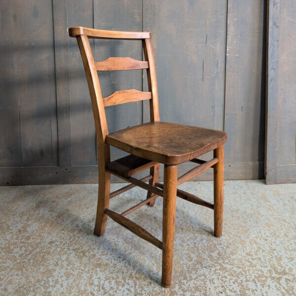 Excellent Medium Colour & Strong Elm & Beech Pilgrim Ladderback Church Chapel Chairs