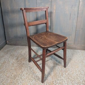 Sturdy Darker Coloured Elm & Beech Classic Shelf Church Chapel Chairs