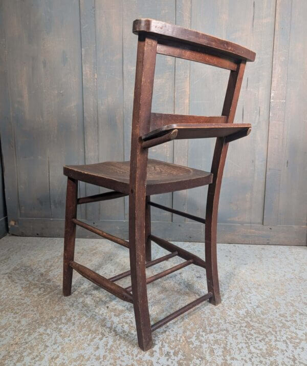 Sturdy Darker Coloured Elm & Beech Classic Shelf Church Chapel Chairs - Image 5