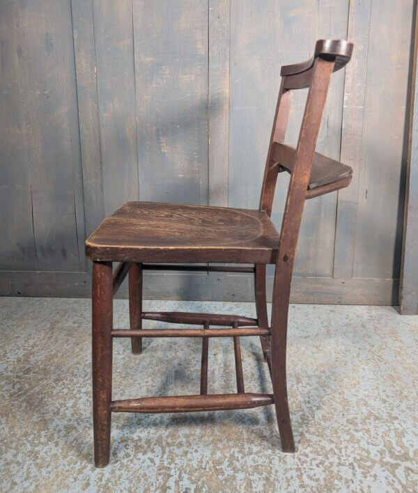 Sturdy Darker Coloured Elm & Beech Classic Shelf Church Chapel Chairs