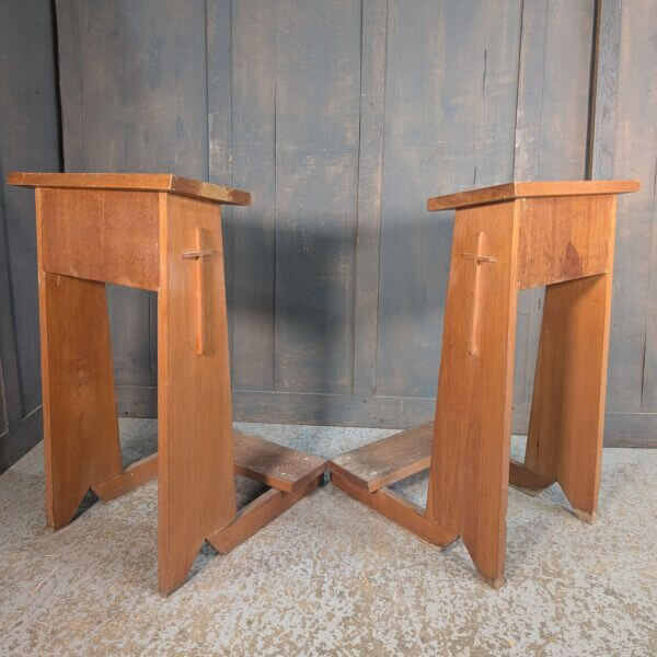 1970's Hardwood Prayer Desks from Our Lady of Pity Shrewsbury AS SEEN BARGAIN