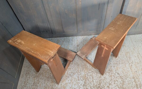 1970's Hardwood Prayer Desks from Our Lady of Pity Shrewsbury AS SEEN BARGAIN