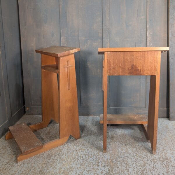 1970's Hardwood Prayer Desks from Our Lady of Pity Shrewsbury AS SEEN BARGAIN