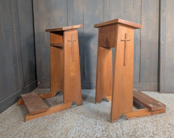 1970's Hardwood Prayer Desks from Our Lady of Pity Shrewsbury AS SEEN BARGAIN