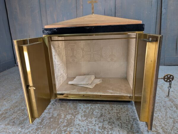 1970's High Style Immensely Heavy Iron & Brass Tabernacle Safe from Our Lady of Pity Shrewsbury