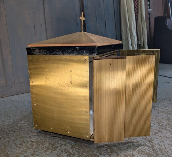 1970's High Style Immensely Heavy Iron & Brass Tabernacle Safe from Our Lady of Pity Shrewsbury