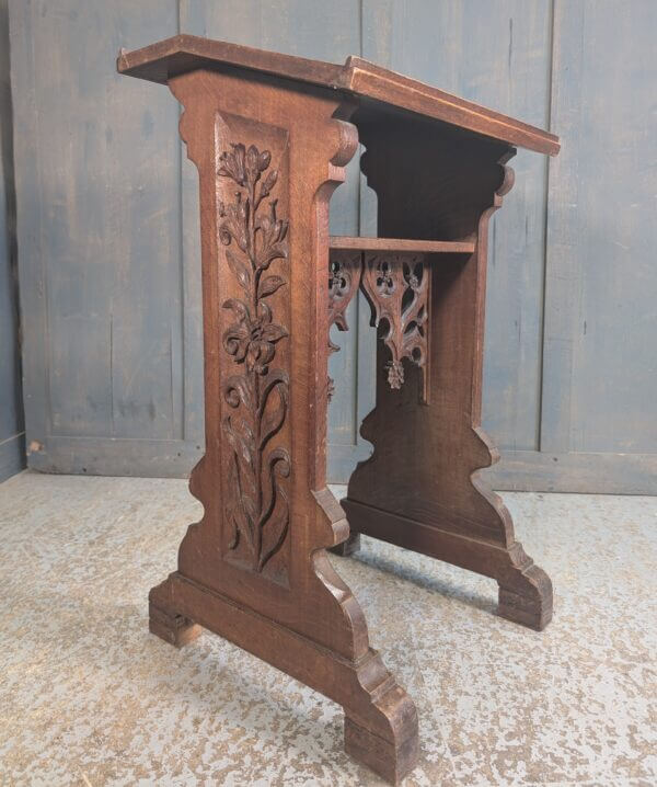 Fine Well Carved Antique Oak Gothic Prayer Desk Prie Dieu from Oxford Oratory