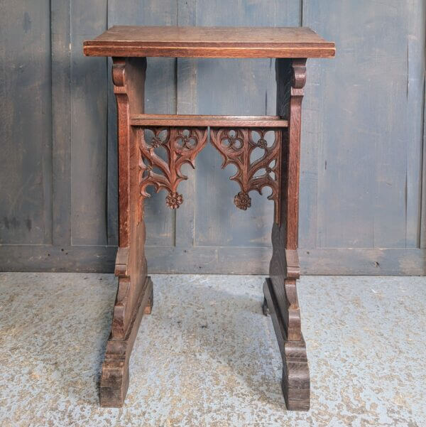 Fine Well Carved Antique Oak Gothic Prayer Desk Prie Dieu from Oxford Oratory