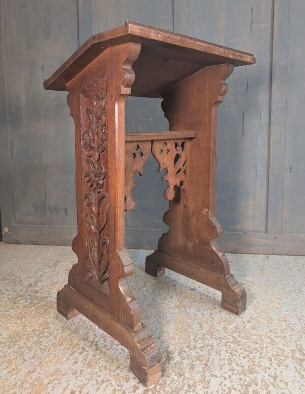 Fine Well Carved Antique Oak Gothic Prayer Desk Prie Dieu from Oxford Oratory