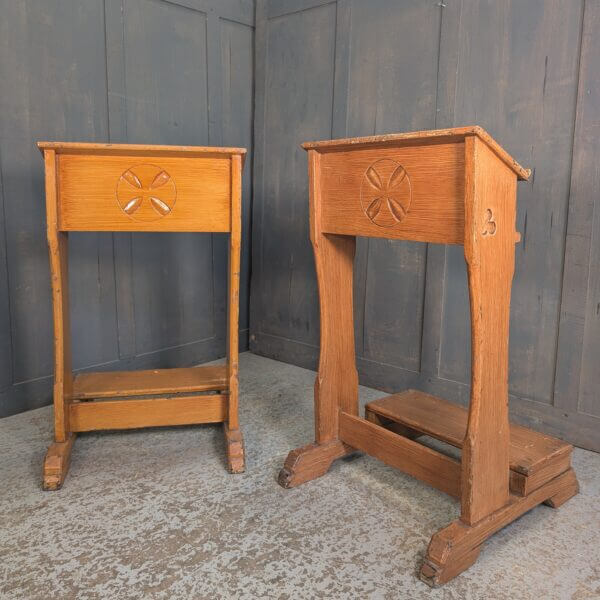 Faux Oak Painted Prayer Desks Prie Dieux from Oxford Oratory