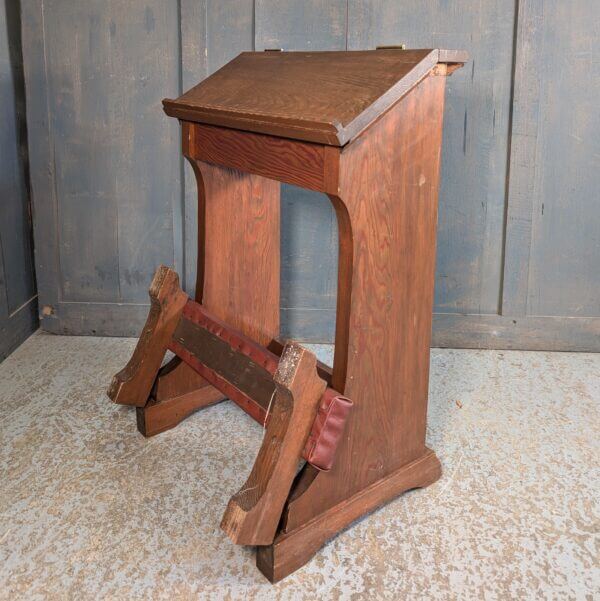 1934 'Abbess of Stanbrook' Deal Storage Prayer Desk Prie Dieu from Oxford Oratory