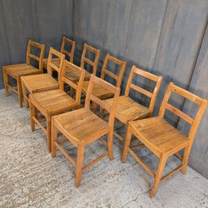 1950's Vintage Air Ministry Church Chapel Mess Slatted Chairs