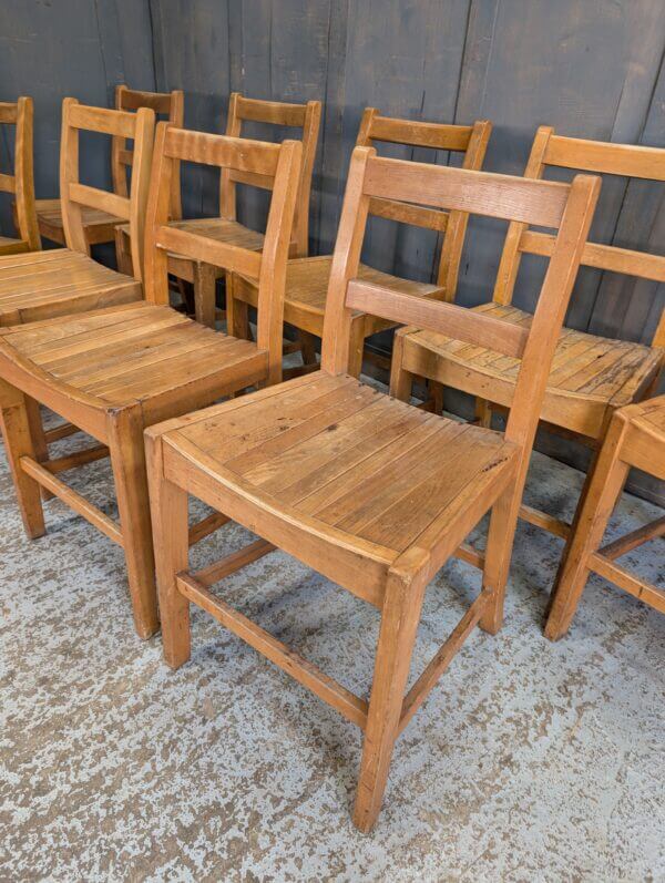 1950's Vintage Air Ministry Church Chapel Mess Slatted Chairs