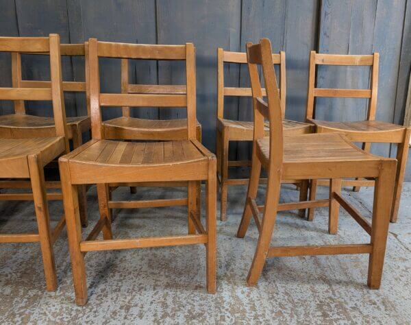 1950's Vintage Air Ministry Church Chapel Mess Slatted Chairs