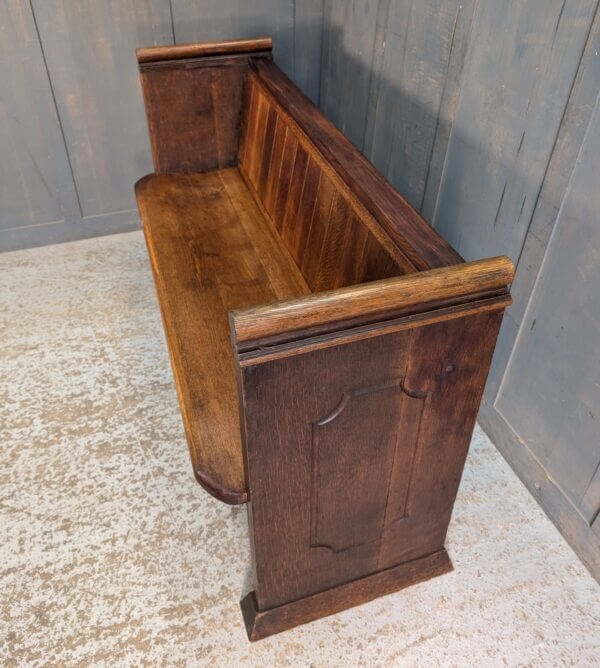 Oak Square Ended Winchester Church Pews Benches with Classical Cutaways