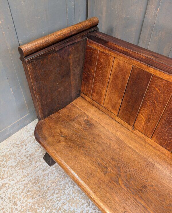 Oak Square Ended Winchester Church Pews Benches with Classical Cutaways