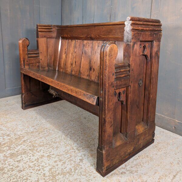 Gothic Mid 19th Century All pine Carved Pews from St Oswald's Oswestry Type 3