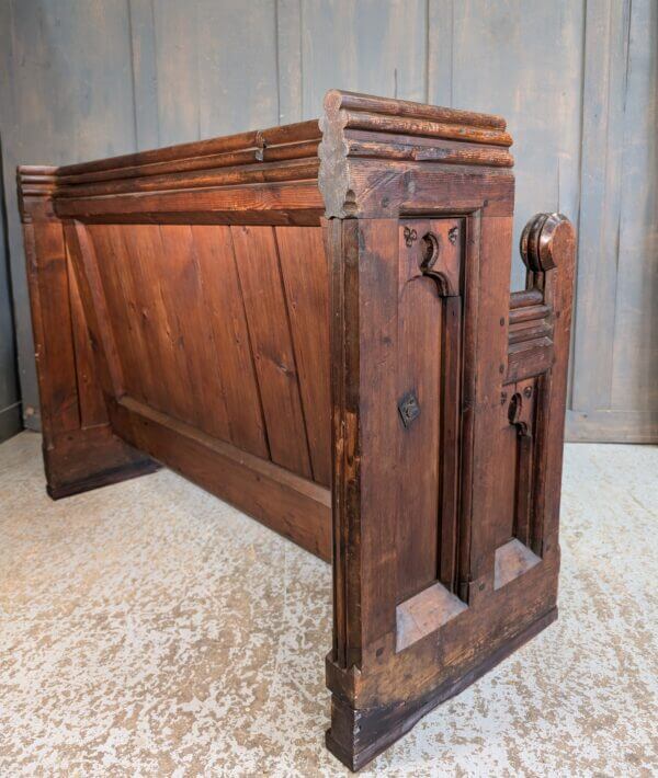 Gothic Mid 19th Century All pine Carved Pews from St Oswald's Oswestry Type 3