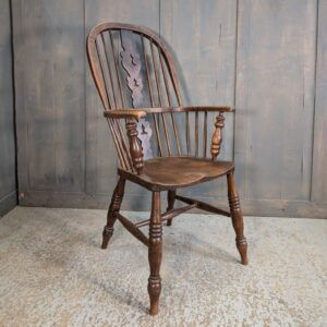 Very Handsome Antique High Back Ash, Elm and Beech Windsor Chair