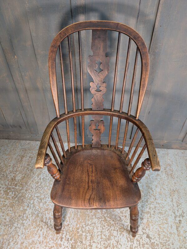 Very Handsome Antique High Back Ash, Elm and Beech Windsor Chair