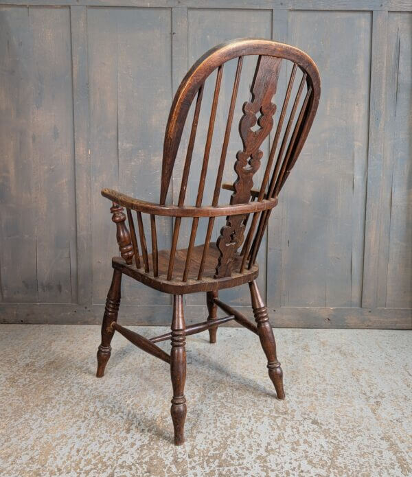 Very Handsome Antique High Back Ash, Elm and Beech Windsor Chair