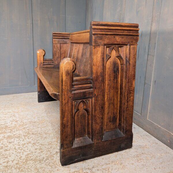 Gothic Mid 19th Century Oak Carved Pews from St Oswald's Oswestry Type 1