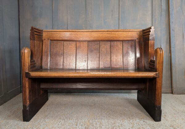 Gothic Mid 19th Century Oak Carved Pews from St Oswald's Oswestry Type 1