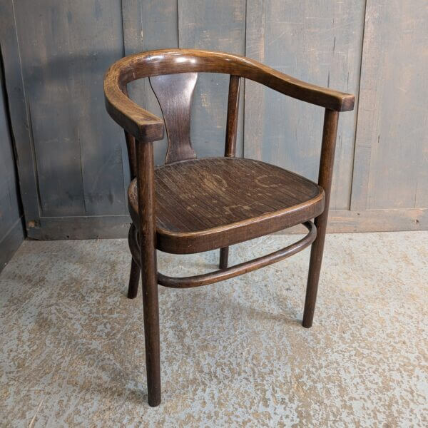 1930's Vintage Bentwood Office Armchair by Thonet