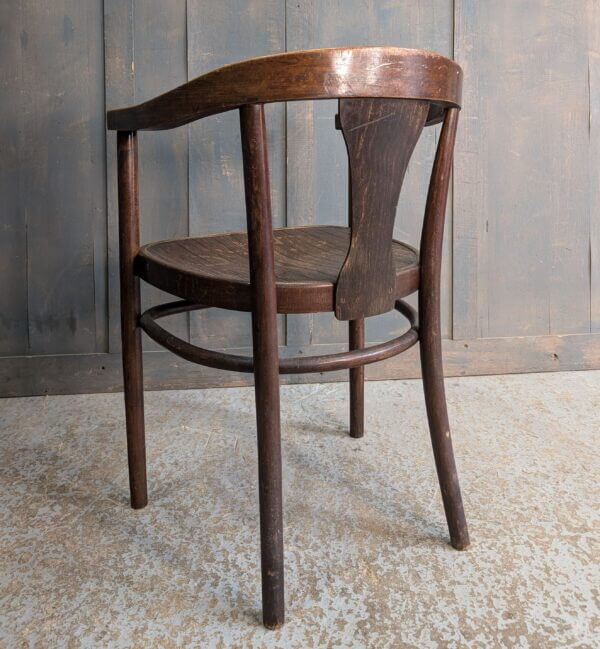 1930's Vintage Bentwood Office Armchair by Thonet