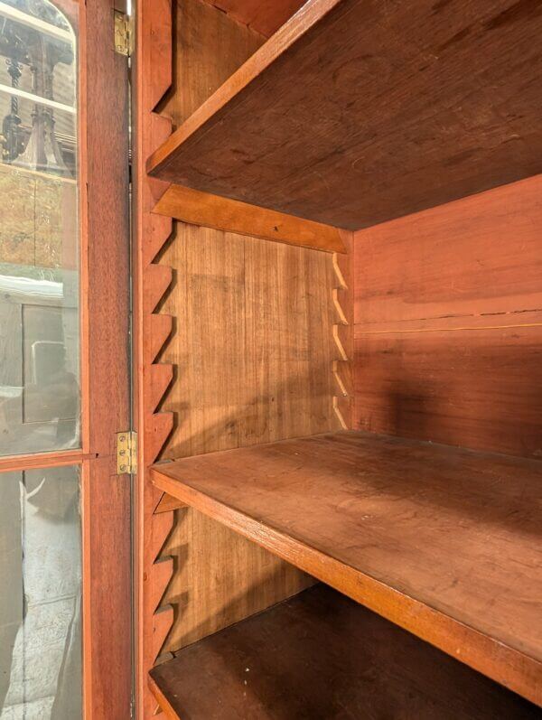 Mahogany Edwardian Chest/Glazed Bookcase with Adjustable Shelves