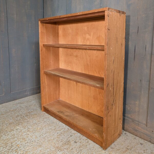 Simple 1960's Hardwood Veneer Bookcase from Worth Abbey in need of Painting etc.