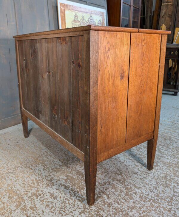 Early 20th Century Oak North European Textile Plan Chest Press