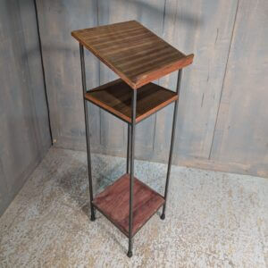 Stylish 1970's Vintage Steel & Wood Church Lectern from Worth Abbey