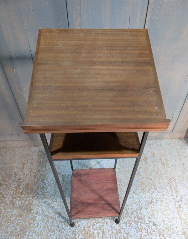 Stylish 1970's Vintage Steel & Wood Church Lectern from Worth Abbey