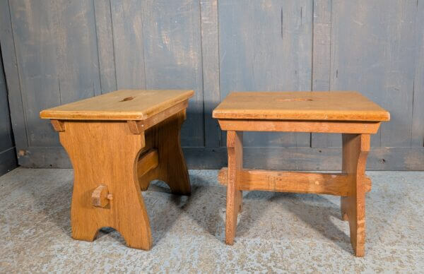 Mid-Century Oak Stools from Worth Abbey