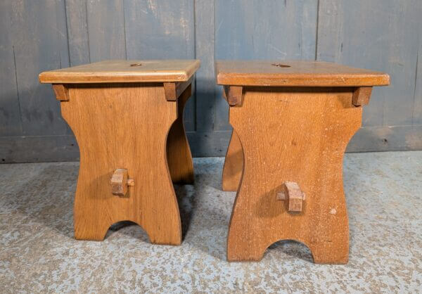 Mid-Century Oak Stools from Worth Abbey