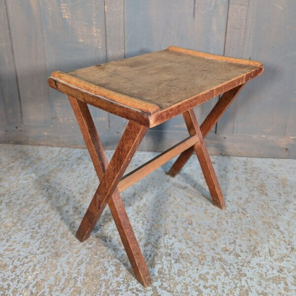 Simple X-Frame Small Oak Table from Worth Abbey