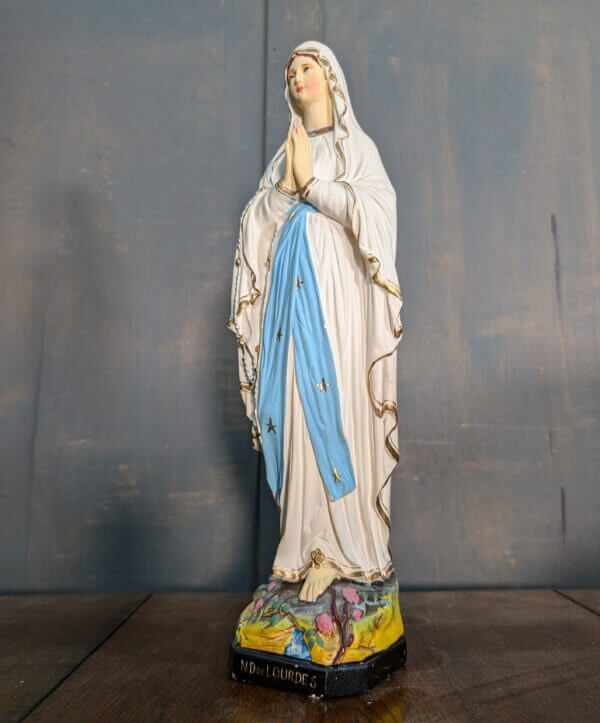 Charming Mid Size Religious Statue of Our Lady of Lourdes BVM Madonna