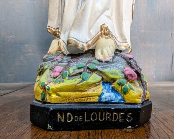 Charming Mid Size Religious Statue of Our Lady of Lourdes BVM Madonna