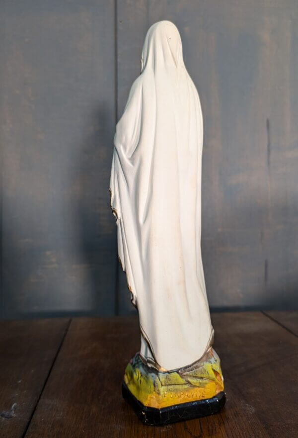 Charming Mid Size Religious Statue of Our Lady of Lourdes BVM Madonna