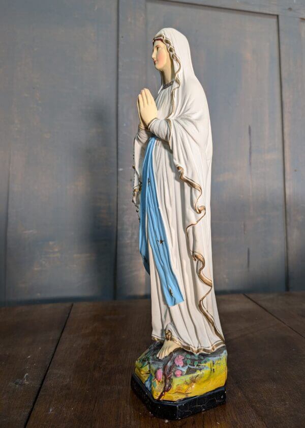 Charming Mid Size Religious Statue of Our Lady of Lourdes BVM Madonna