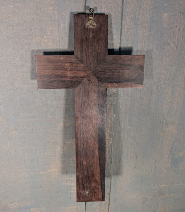 Contemporary 20th Century French Engraved & Inlaid Crucifix