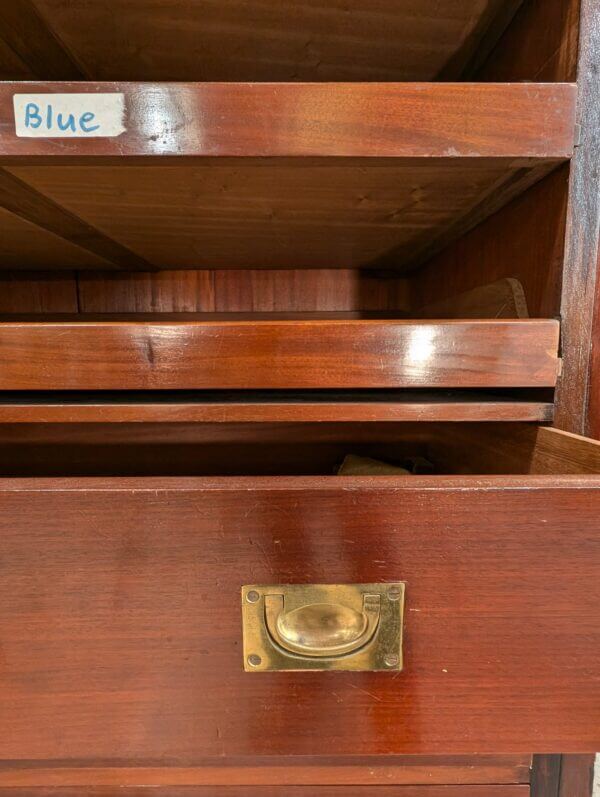 Large Mahogany Religious Textile Press Chest of Drawers from Worth Abbey