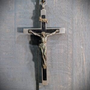 Quality Heavy Plated Brass & Ebony Pectoral Crucifix