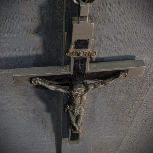 Quality Heavy Plated Brass & Ebony Pectoral Crucifix