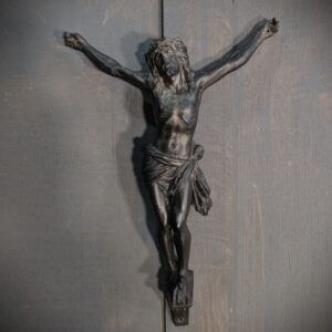 Larger Size Vintage Heavy Spelter Crucifix Figure Corpus Christ