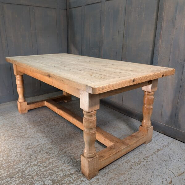 Classic Reclaimed Pine Plank Refectory Table